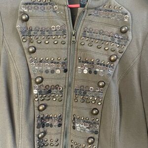 INC International Concepts Studded Khaki Jacket